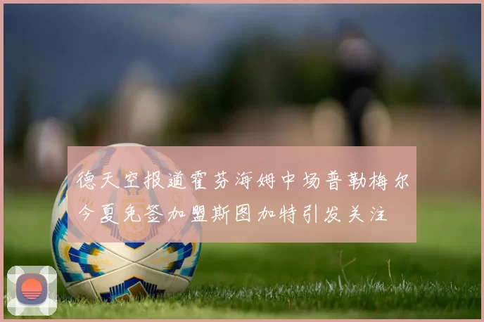 德天空报道霍芬海姆中场普勒梅尔今夏免签加盟斯图加特引发关注